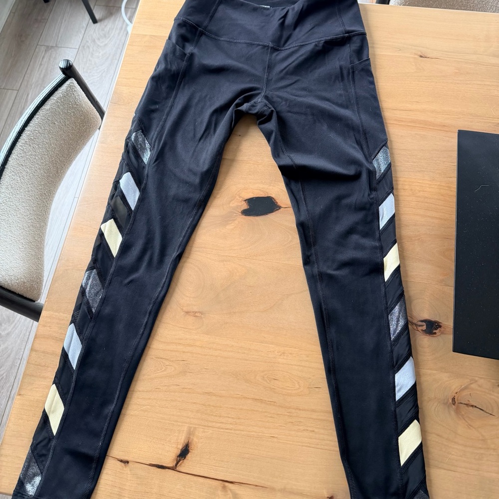 Victoria Secret Black Leggings with Leg Accents